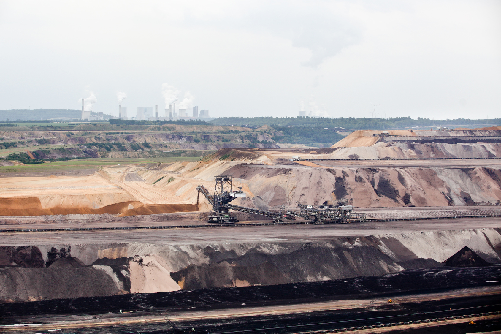 open pit mining in the lower rhine brown coal mining area