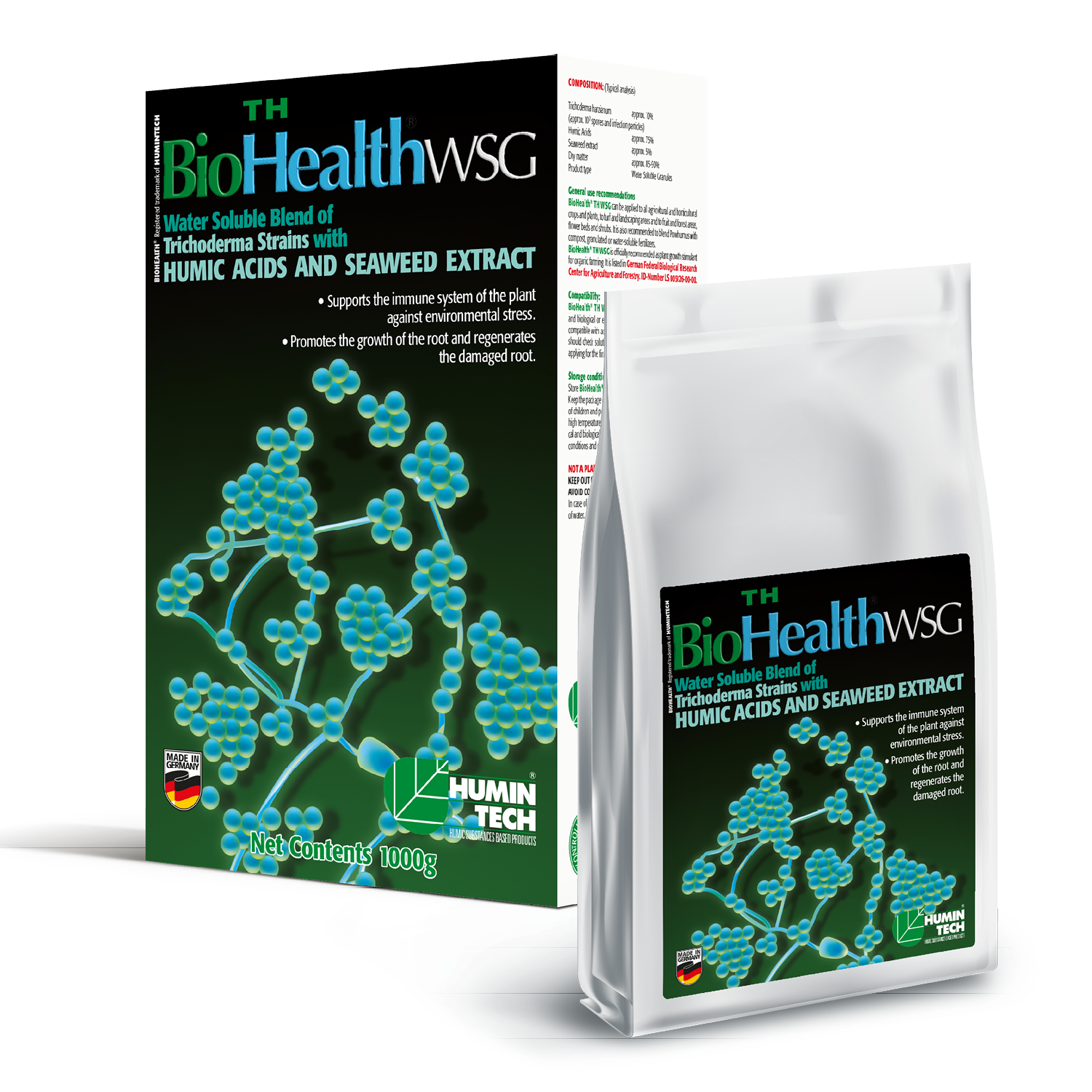 BioHealth TH WSG Water Soluble Blend of Trichoderma strains Humic Acids and Seaweed Extract